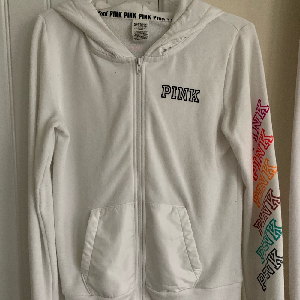 Pink VS zip up hoodie